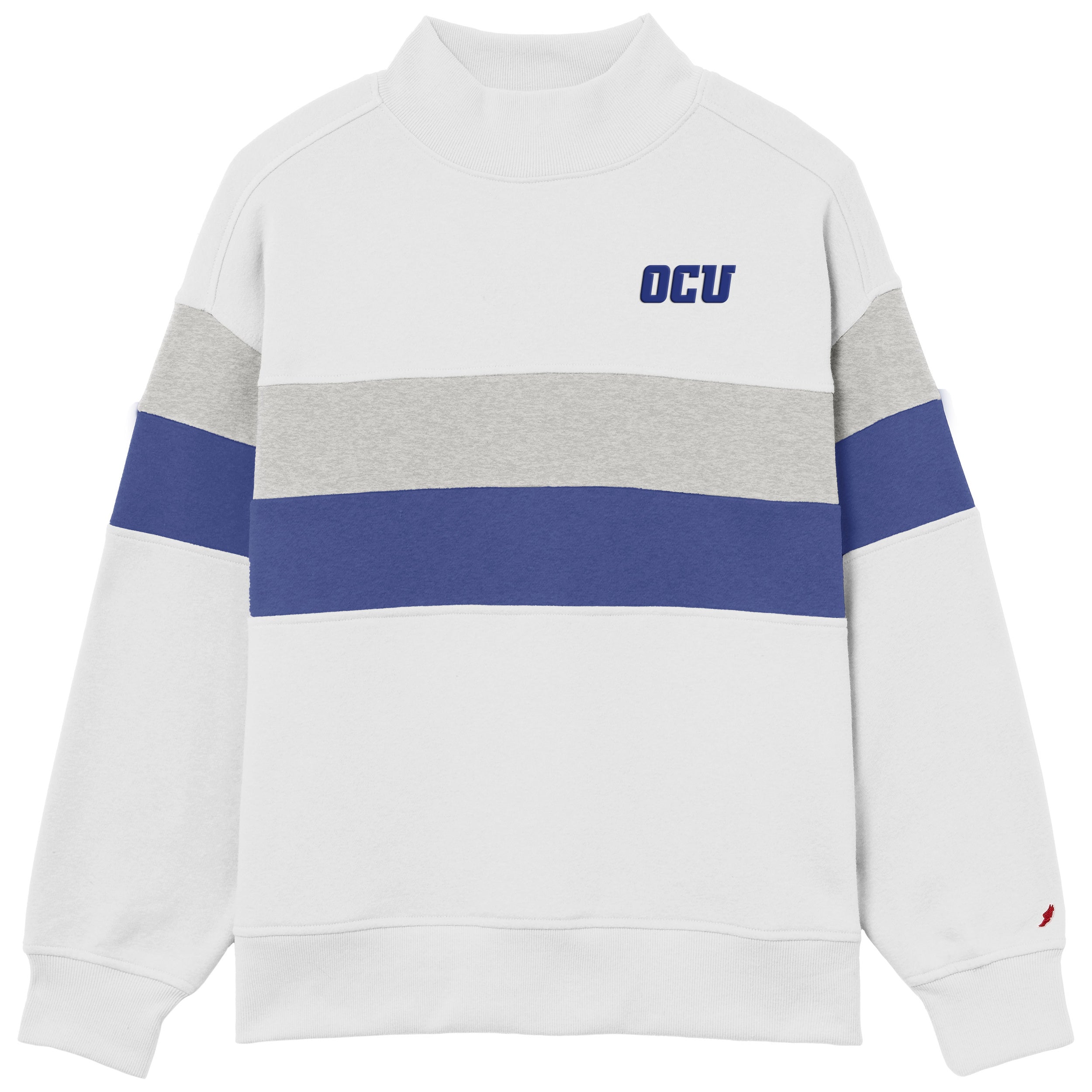 Game Day Striped Diana Mock Neck | Sno White