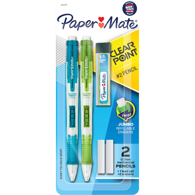 Paper Mate Clearpoint Mechanical Pencil Starter Set-Asst .7mm 2 Pk