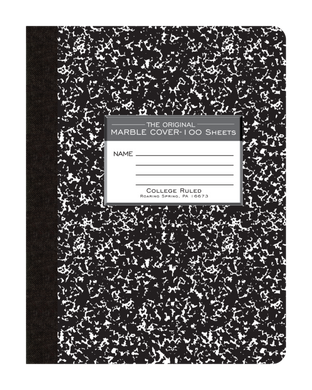 Black Marble Composition Notebook