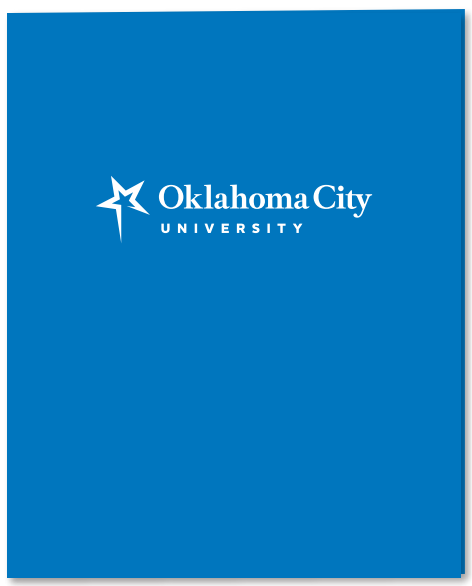 Imprinted Two Pocket Folder | Ocean Blue