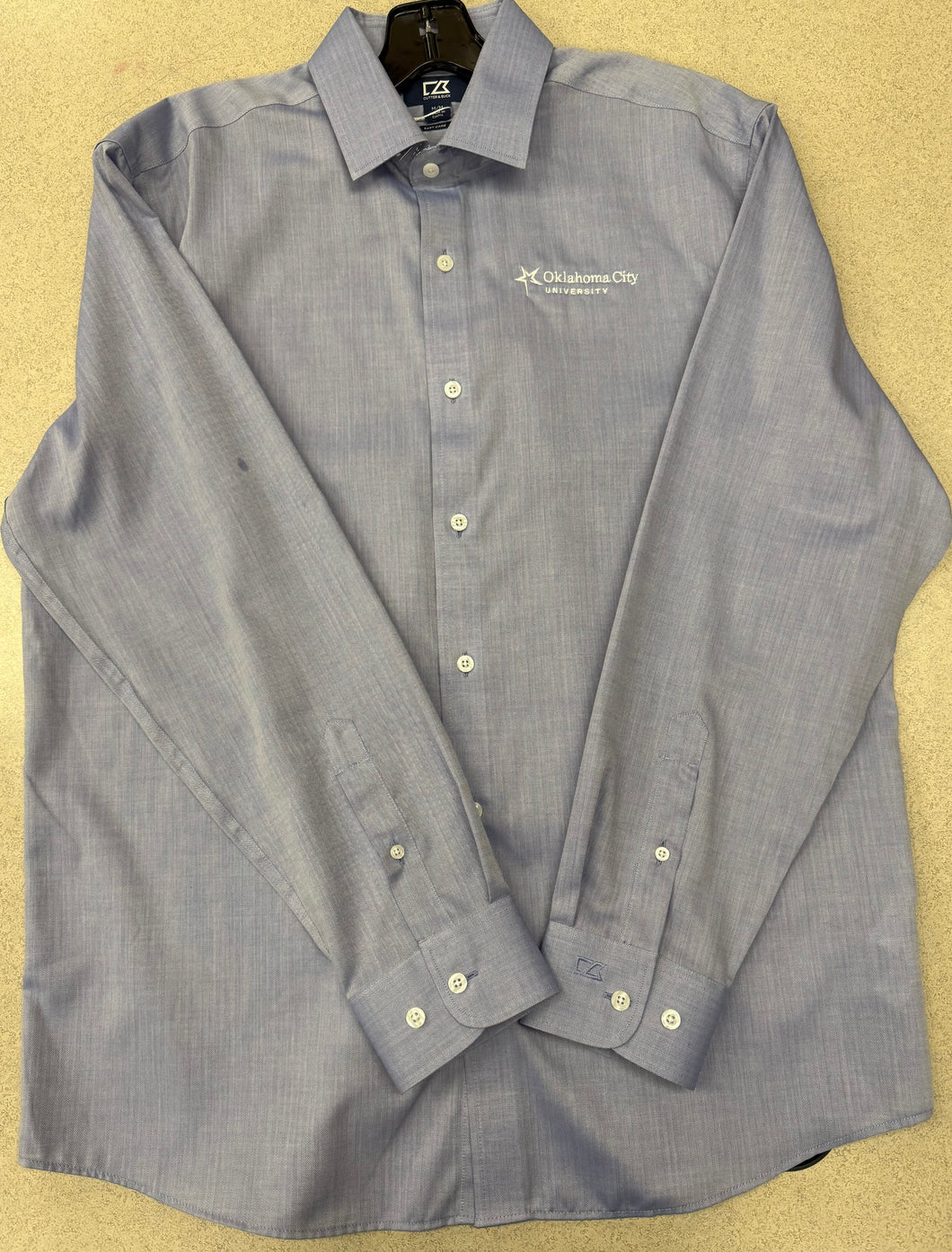 MENS BUTTON DOWNS L/S EPIC EASY CARE MINI HERRINGBONE (CUTTER & BUCK)