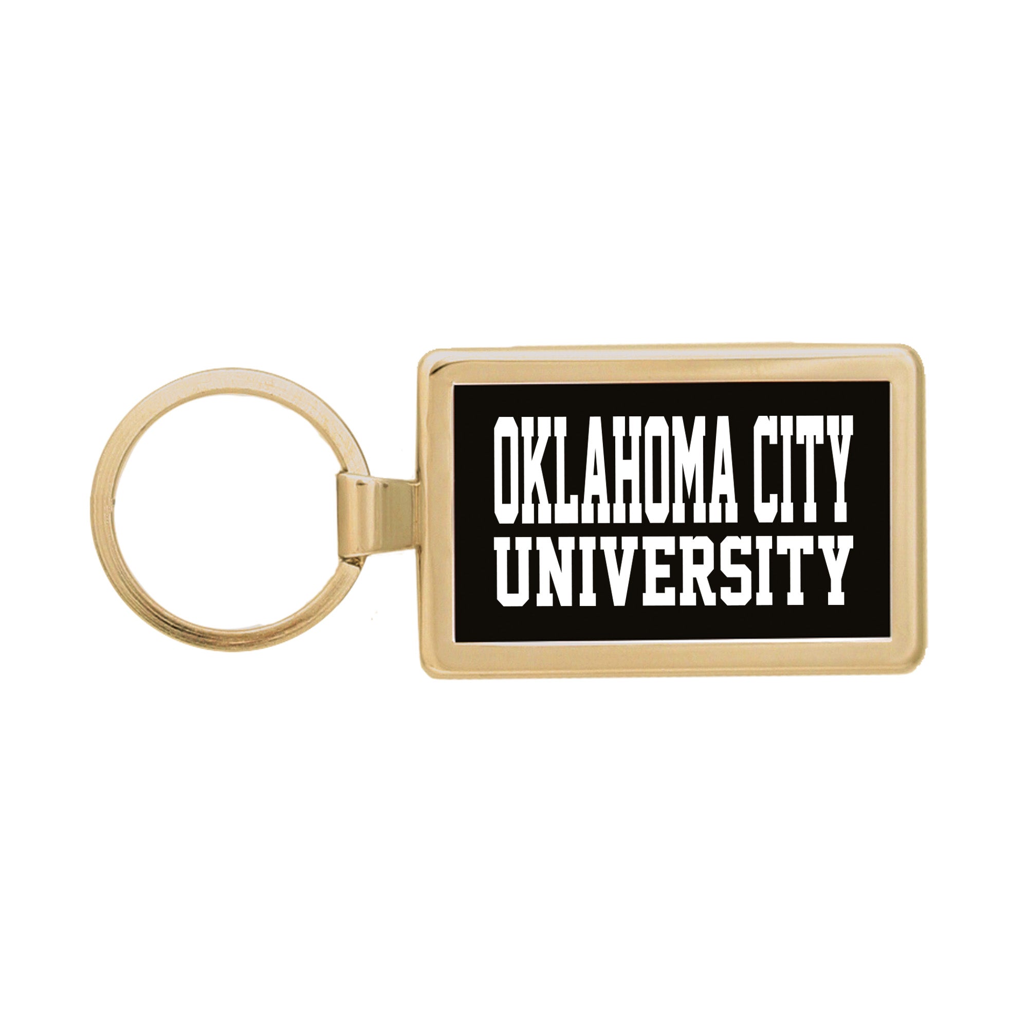 Gold Maverick Rectangular Key Tag | Black