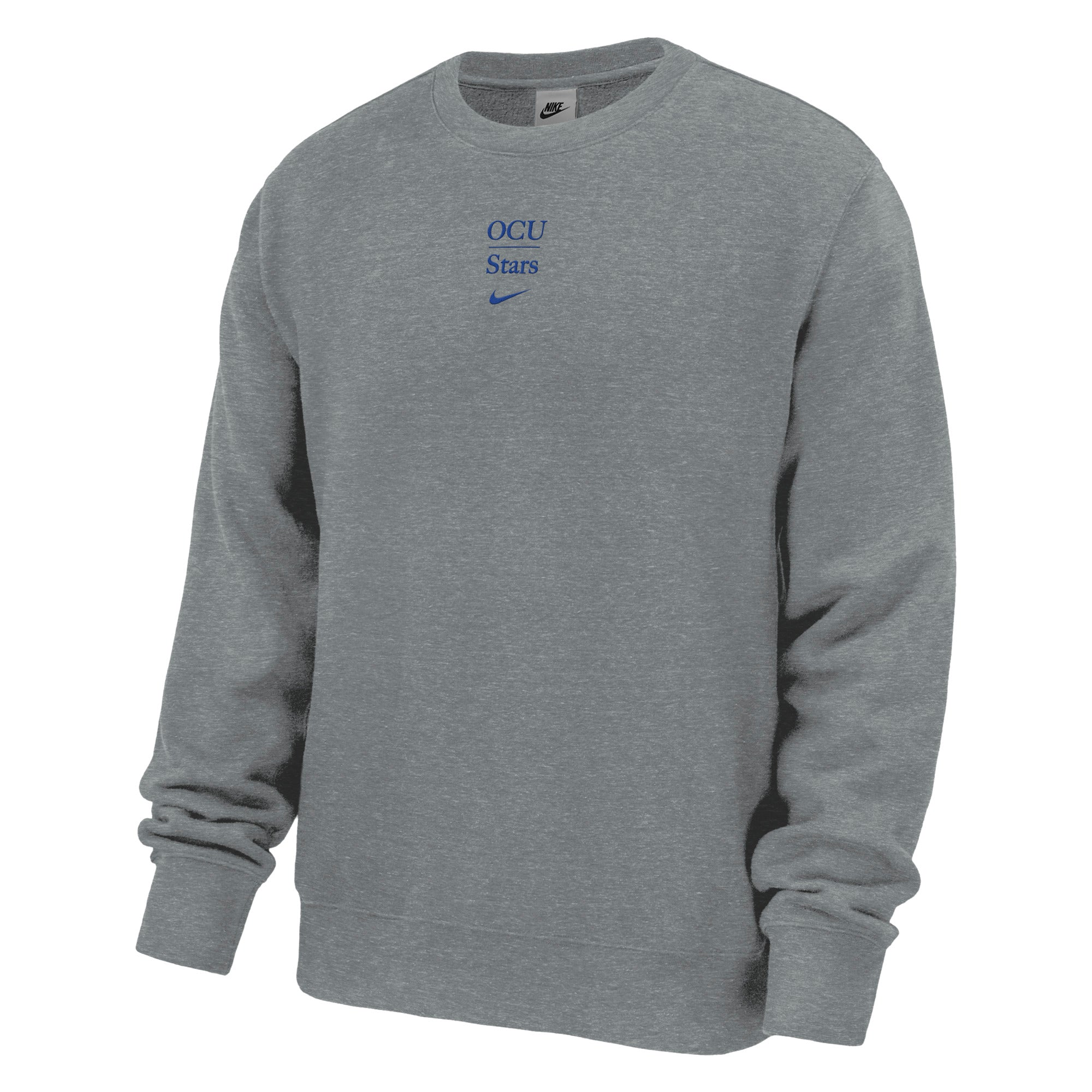 Club Fleece Crew Embroidered | Dark Heather Grey