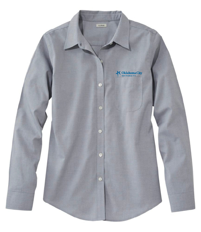 Ladies Wrinkle-Free Pinpoint Oxford Cloth Shirt | Charcoal