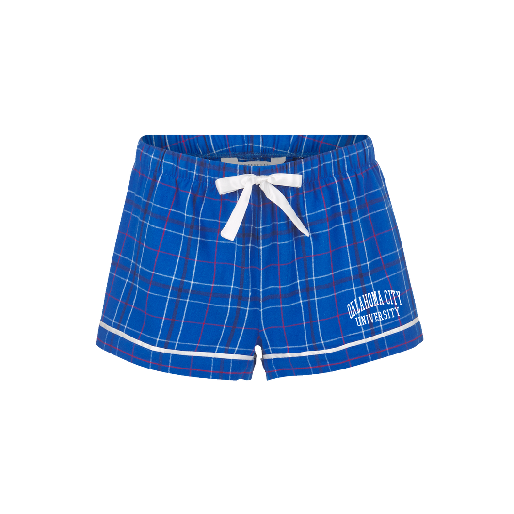 Ladies Flannel Short, Royal Field Day