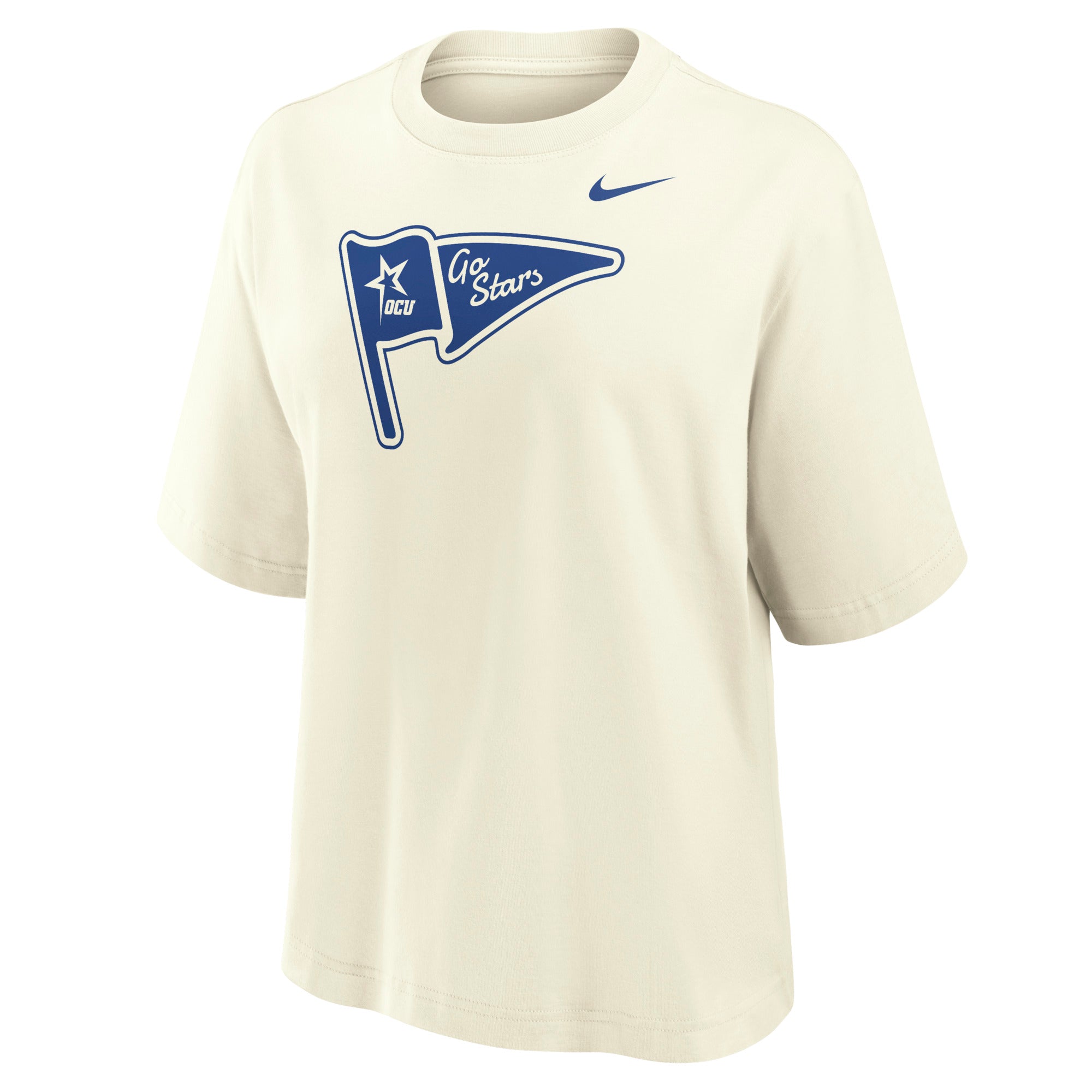 Cotton Short Sleeve Boxy Tee | Sail