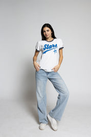 Ladies Intramural Ringer Tee | White