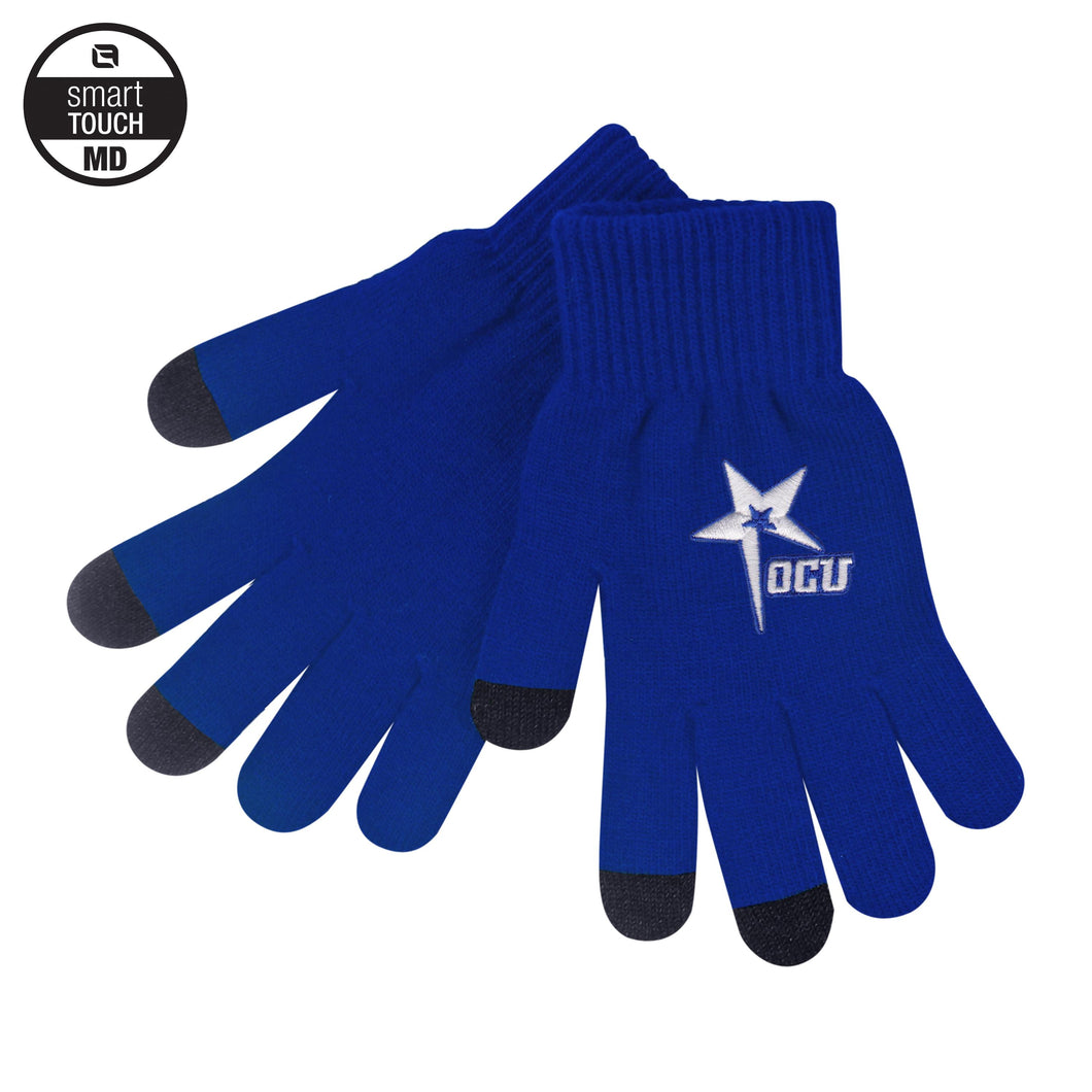 iText Smart Touch Knit Gloves by LogoFit, Royal