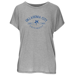 Blossom Relaxed Dolman Short Sleeve Tee, Athletic Heather (F22)