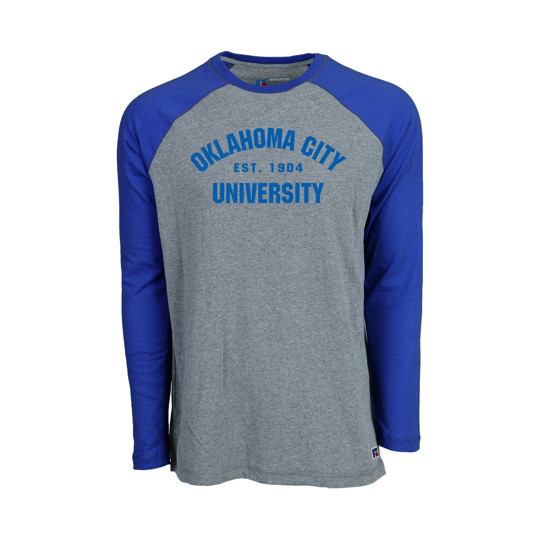 Russell Men's Long Sleeve Baseball Tee, Royal