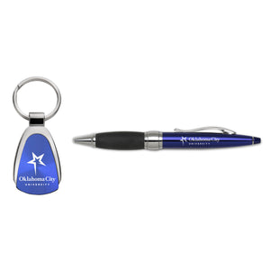 2 PC Key Chain & Pen Gift Set by LXG, Blue (F22)